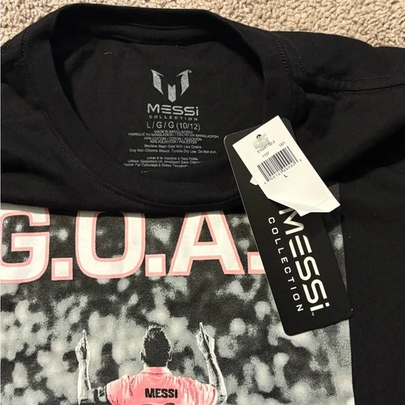 MESSI G.O.A.T. 🐐 Youth Size Large T-Shirt NWT - Picture 2 of 2